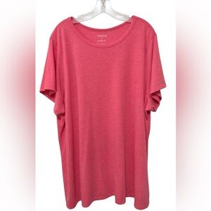 Torrid Classic Fit Short Sleeve Crew Neck Shirt Size 4 Coral